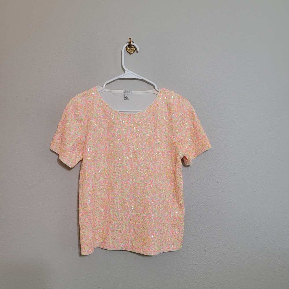 J. Crew sequin top, size s.
